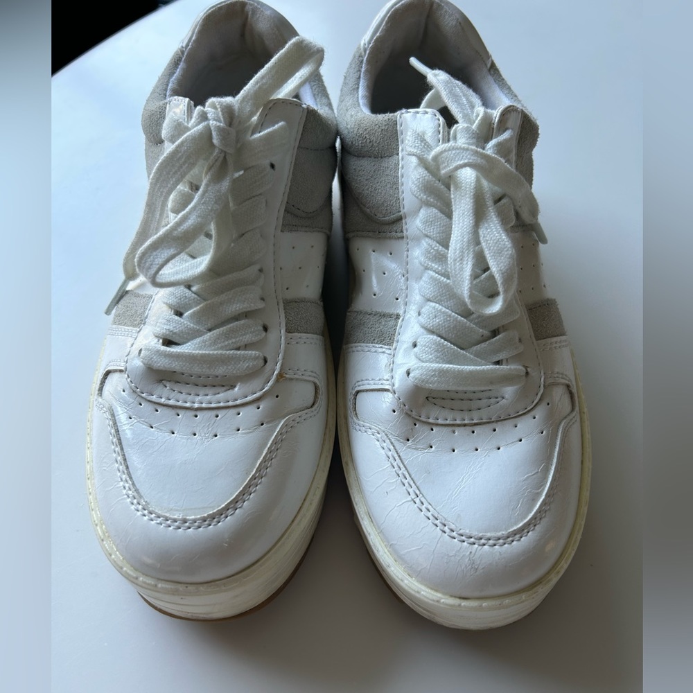 ZARA TRAFALUC WHITE PLATFORM SNEAKER